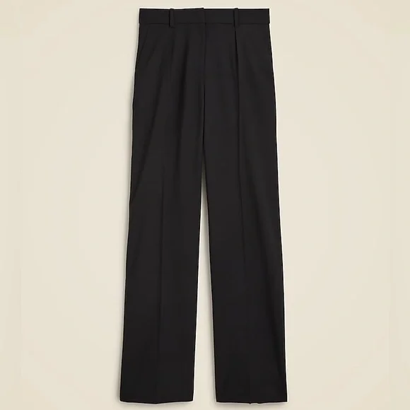 J Crew Black Portia pant in Italian bi-stretch wool blend| size 10 - Picture 1 of 9